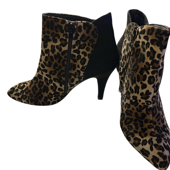 Bellini Victoria Black/Tan Leopard Animal Print Bootie Size 9, NWOT - Picture 5 of 5